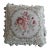 Floral Roses Needlepoint Tassel Pillow Shabby Chic For Sale