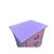 Distressed Lavender Purple 3 Drawers Flare Legs End Table Nightstand For Sale - Image 4 of 5