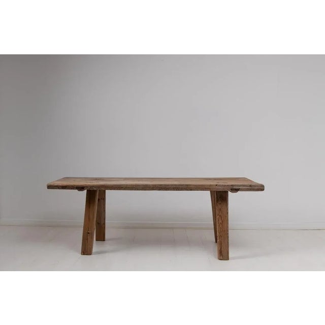 Rustic Late 18th Century Swedish Folk Art Pine Table For Sale - Image 3 of 13