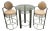 Design Institute of America [Dia] Deco Revival Barstools and Bistro Table - Set of 3 For Sale