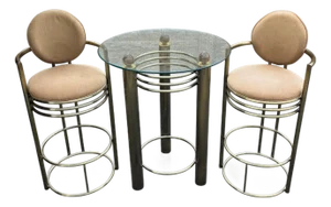 Design Institute of America [Dia] Deco Revival Barstools and Bistro Table - Set of 3