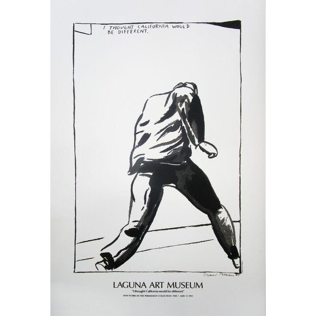 Raymond Pettibon 1992 Laguna Art Museum Raymond Pettibon Exhibition Poster For Sale