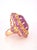 Gemstone Bochic "Orient" Natural Amethyst & Peridot Cocktail Ring Set In 18K Gold&Silver For Sale - Image 7 of 18