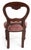 Brown Antique Salesman Sample Victorian Upholstered Ballon-Back Side Chair For Sale - Image 8 of 13