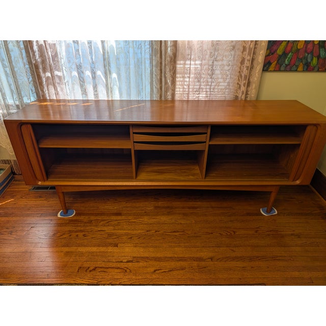 Bernhard Pedersen & Son 1960s Danish Credenza With Display Hutch Top For Sale - Image 4 of 12