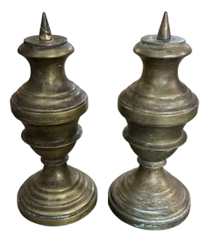 Italian Bronze Candleholders, Set of 2