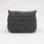 Authentic Restored Togo Fireside Chair and Ottoman in Shadow Grey Microfibre - Vintage Ligne Roset For Sale - Image 15 of 16