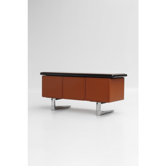 A Warren Platner sideboard for Knoll International, low cabinet version. Its compact and distinctive silhouette combines...