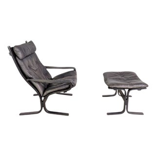 Set of Siesta Chair and Ottoman by Ingmar Relling for Westnofa Vestlandske For Sale