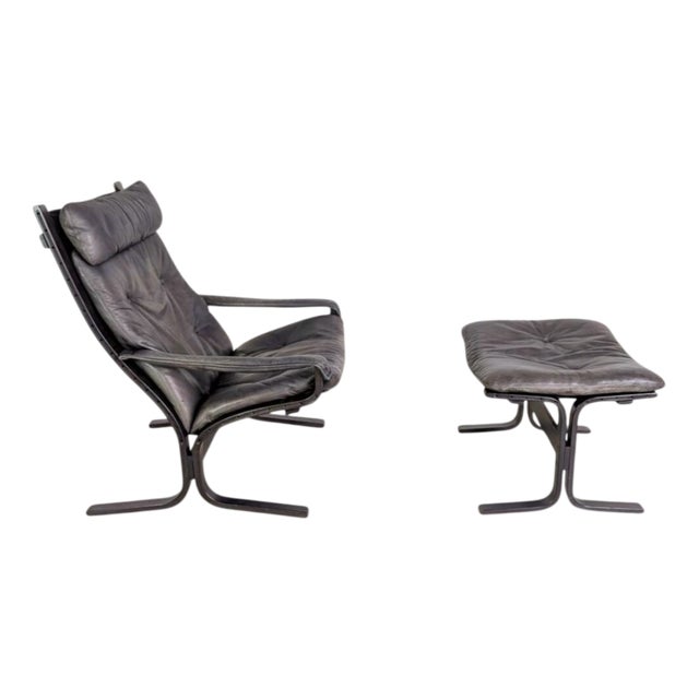 Set of Siesta Chair and Ottoman by Ingmar Relling for Westnofa Vestlandske For Sale