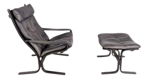 Set of Siesta Chair and Ottoman by Ingmar Relling for Westnofa Vestlandske