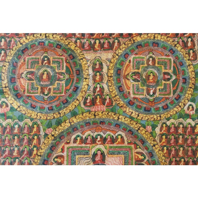 Hand-Painted Tibetan Scroll For Sale - Image 3 of 11