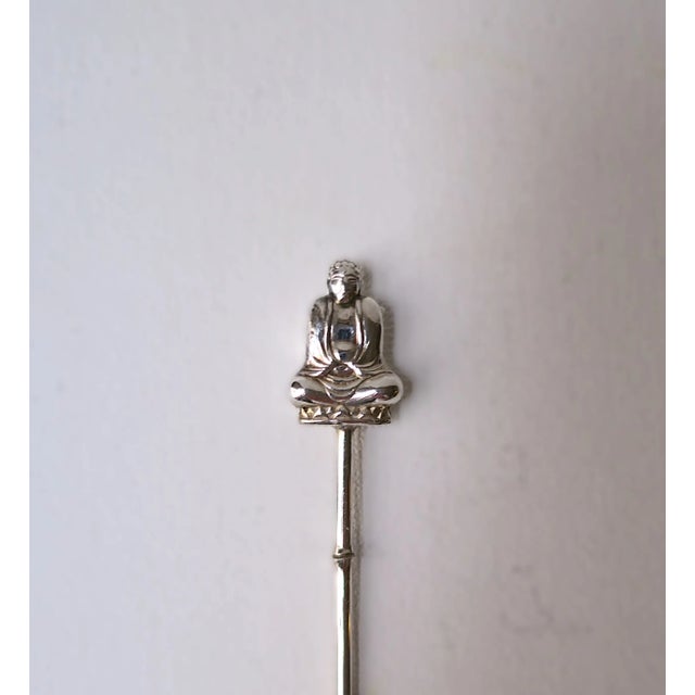 Silver Sterling Silver Cocktail or Appetizer Fork Picks by Asahi Shoten, Japan For Sale - Image 8 of 12