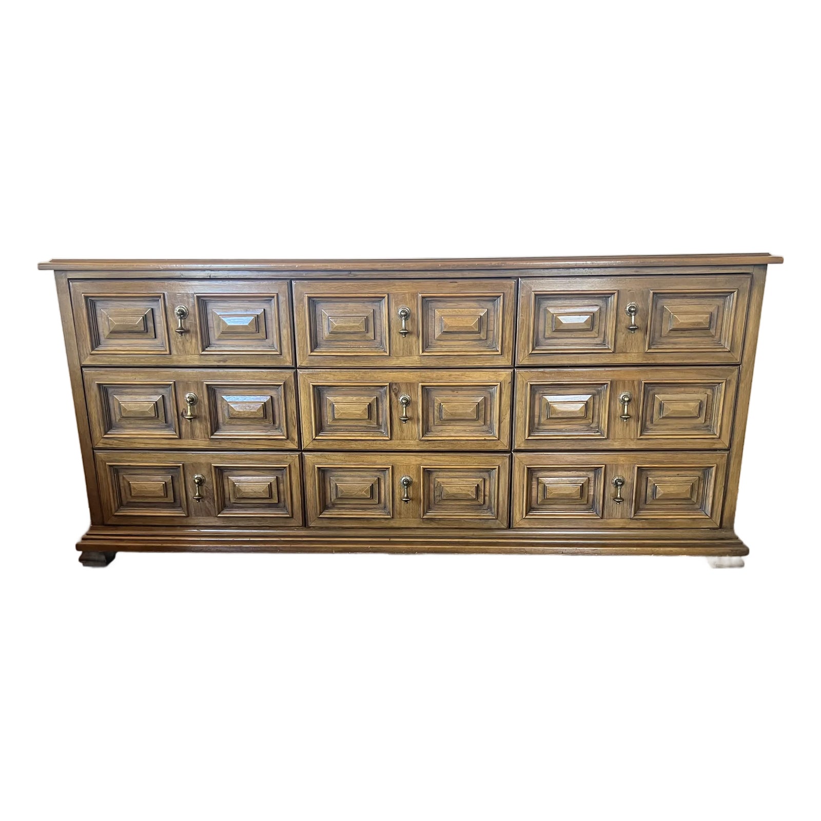 値下げしました　アンティーク　DREXEL 収納家具 Vintage Drexel Esperado Mid Century Nine Drawer Dresser Solid Wood