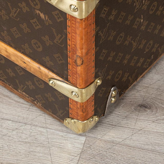 Brown 20th Century Trunk in Monogram Canvas from Louis Vuitton, France, 1930s For Sale - Image 8 of 18