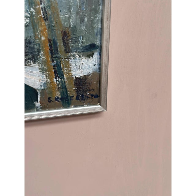 Stig Rosell, The Cat in the Window, 1950s, Oil on Canvas, Framed For Sale - Image 10 of 13