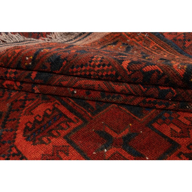 Mid-20th Century Vintage Turkmen Wool Rug 6'6" X 8'6". For Sale - Image 4 of 13