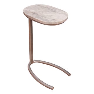 Narrow Marble Top Side Table from Forzini For Sale