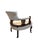Vintage Regency Style Mahogany Library Armchair With Upholstered Seat & Brass Casters For Sale - Image 4 of 5