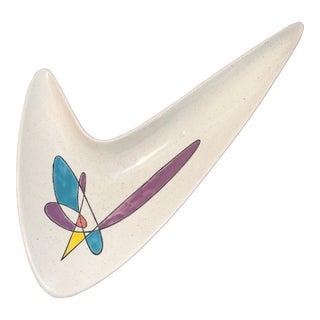 Vintage Modern Atomic Ashtray or Candy Dish in Boomerang Form For Sale