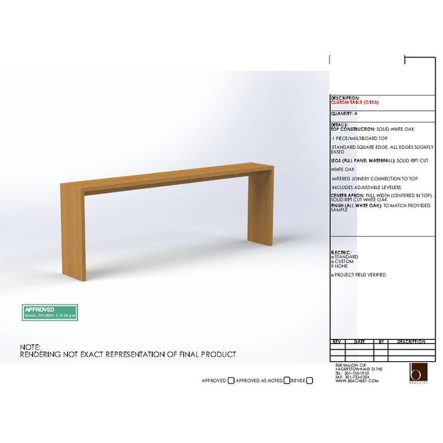 2020s White Oak Side Tables Made by Beachley Furniture For Sale - Image 5 of 5