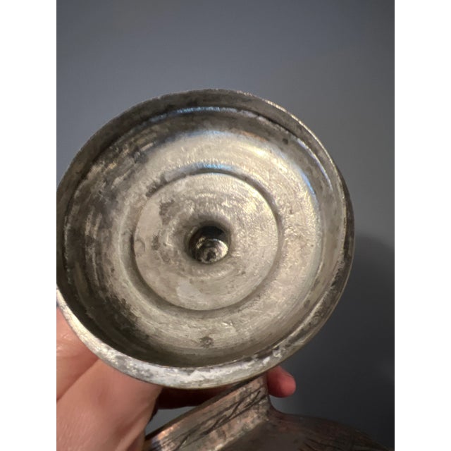 Antique Late 18th Century Islamic Copper Tinned Lidded Dish For Sale - Image 11 of 12