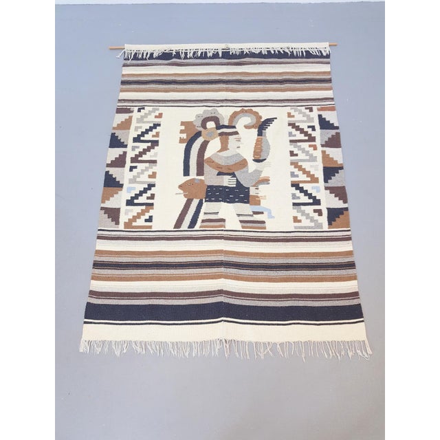 Textile Vintage Kilim Wall Hanging Rug, 1970s For Sale - Image 7 of 11