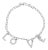 10k White Gold 1/6 Cttw Diamond "Love" Charm Cable Chain Bracelet (H-I Color, I1-I2 Clarity) - 7" For Sale