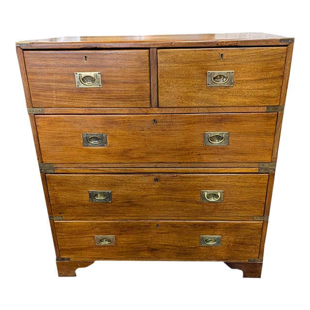 Antique Victorian - British Campaign Chest of Drawers For Sale