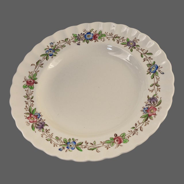 Spode Vintage Spode Copeland England Felicity Floral Pattern 9'' Plates - Set of Four For Sale - Image 4 of 7