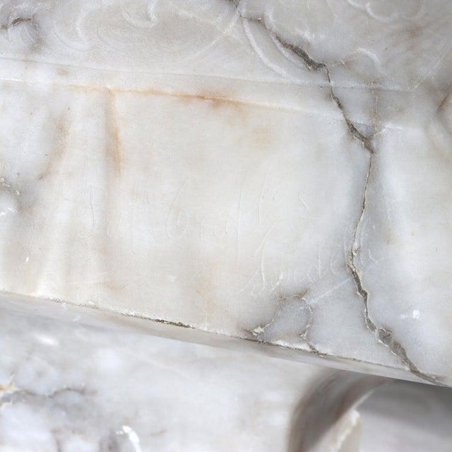 Stone Life Sized Classical Marble Bust of a Woman Signed Prof. Oragelli Sardelli C1880 For Sale - Image 7 of 11