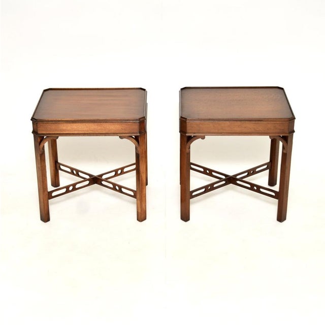 A smart and very useful pair of antique side tables in the Georgian style. There were made in England, they date from...