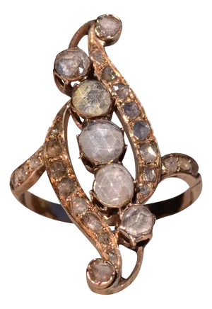 The 91st Street: Antique Georgian Rose Cut Diamond Ring in Rose Gold