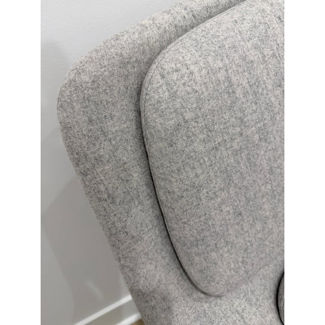 Dove Gray Striad Lounge Chair & Ottoman For Sale - Image 8 of 12