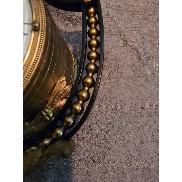 Antique French Empire Gilt Bronze Ormolu Wall Clock For Sale - Image 9 of 17