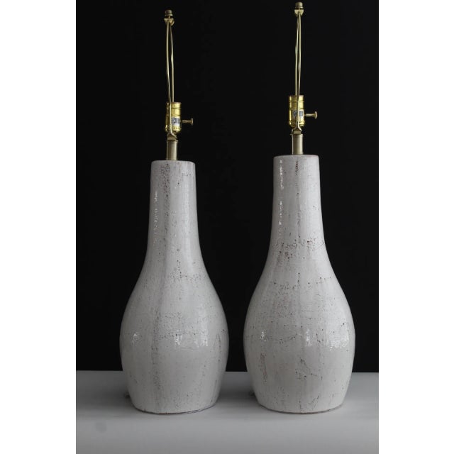 Mid 20th Century Ceramic Lamps - a Pair For Sale - Image 9 of 12