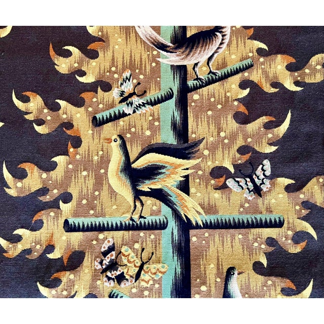 Jean Picart Le Doux Jean Picart Le Doux, Art Deco French Modernist Handmade Aubusson Gobelin Tapestry Jean Picart Le Doux, c.1950's For Sale - Image 4 of 12