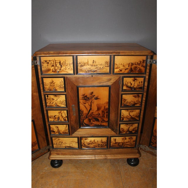 18th Century Swiss Walnut Cabinet with 17 Drawers For Sale - Image 11 of 18