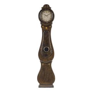 Antique Swedish Mora Clock in Wood, 1800s For Sale