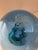 Late 20th Century Late 20th Century Blue Glass Vase With Green Spiral Coil Pattern, Blenko For Sale - Image 5 of 6