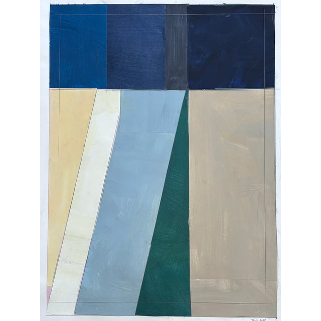 Brighten up your room with a new piece in the lake series, a contemporary painting and collage on heavy archival...