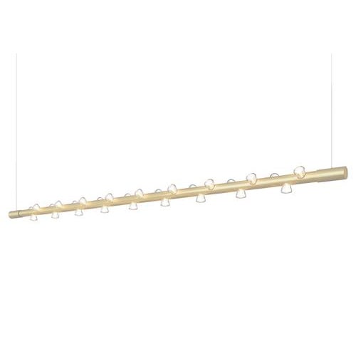 Lucy Large Linear Green Aluminum Pendant Lamp by JSPR For Sale - Image 6 of 10