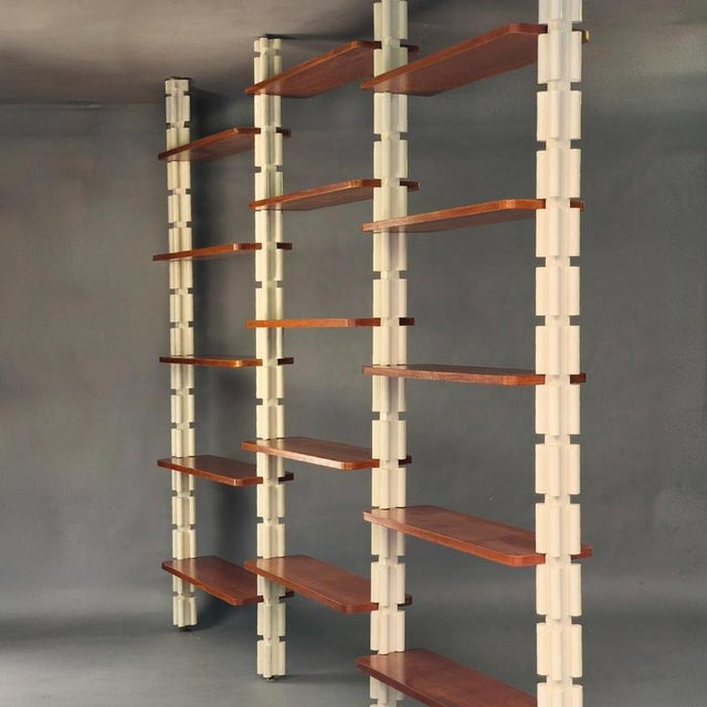 Space Age Floor-to-Ceiling Interlocking Bookcase, 1960s For Sale - Image 9 of 9