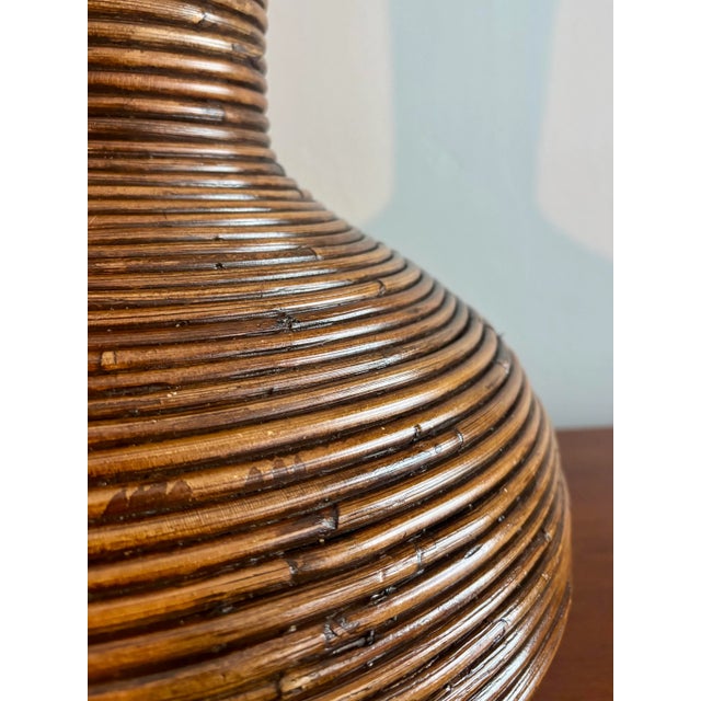 Gabriella Crespi Vintage Coastal Pencil Reed Floor Vase, Italy 1960s For Sale - Image 4 of 6