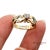 0.13 Ct Natural Diamond 14k Yellow Gold Openwork Scroll Design Ring, Size 5 For Sale - Image 10 of 13