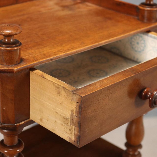 Umbertino Bedside Table in Walnut For Sale - Image 4 of 8