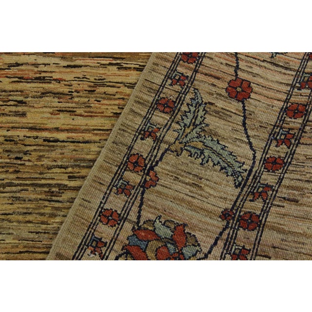 Textile 1970s 1970s Vintage Gabbeh Tan Wool Rug - 6′3″ × 9′ For Sale - Image 7 of 9