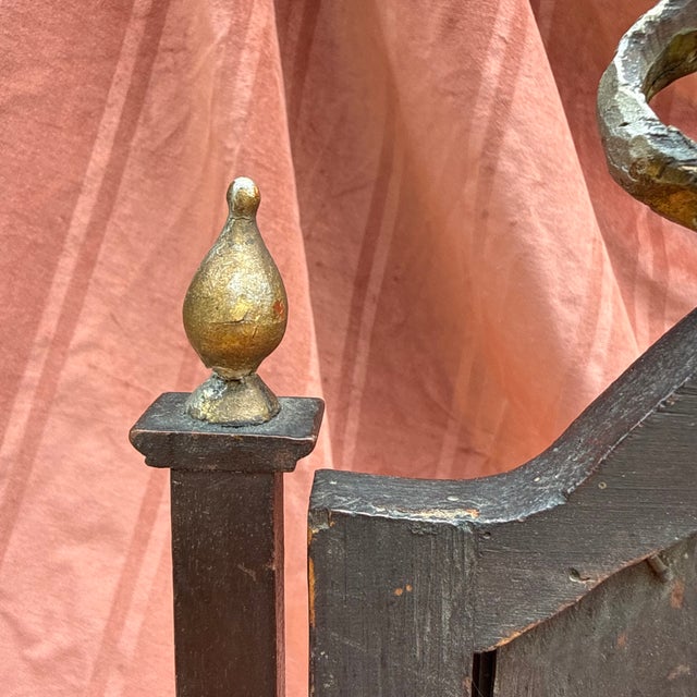 Brown Biedermeier Swiveling Table Mirror with Carved Top For Sale - Image 8 of 18