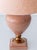1980s French Salmon Pink and Copper Ceramic Urn Table Lamps with Parchment Shades by Louis Drimmer, 1980s, Set of 2 For Sale - Image 5 of 15