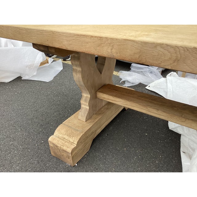 Tan 10Ft. Antique French Weathered Oak Farm Table For Sale - Image 8 of 18